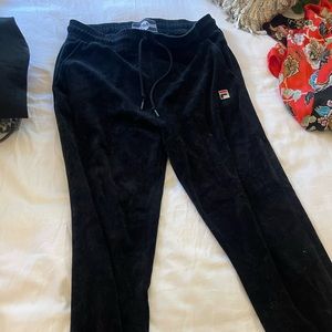 Velvet black Fila sweats